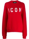 Dsquared2 Printed Icon Sweatshirt In Red