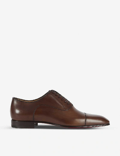 CHRISTIAN LOUBOUTIN CHRISTIAN LOUBOUTIN MENS HAVANE (BROWN) GREGGO LEATHER OXFORD SHOES,88384726