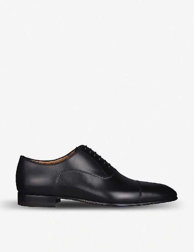 Christian Louboutin Seriox Cap-toe Leather Oxford Shoes In Black
