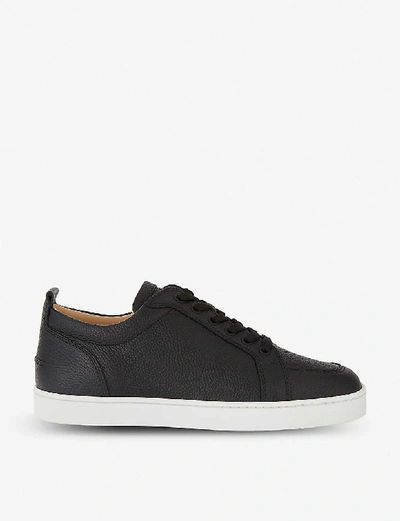 CHRISTIAN LOUBOUTIN MENS RANTULOW LEATHER TRAINERS BLACK EUR 41 / 7 UK,62519275