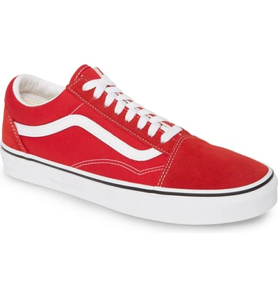 Vans Old Skool Sneaker In Racing Red/ True White
