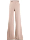PINKO BUTTON DETAIL FLARE TROUSERS