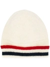 THOM BROWNE KNITTED STRIPE BEANIE