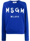 MSGM CREW NECK LOGO SWEATSHIRT