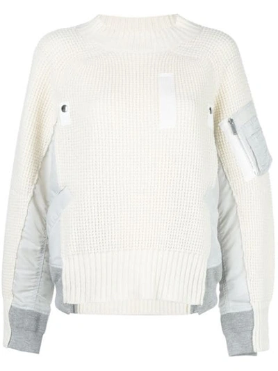 Sacai Crewneck Sweater - 白色 In White