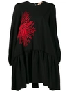 N°21 EMBROIDERED FLOWER SHIFT DRESS