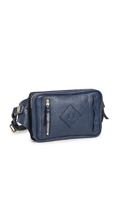 Lotuff Leather Leather Cross Chest Bag In Indigo