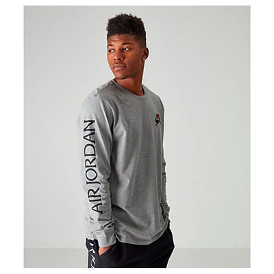 Nike Jordan Men's Mashup Classics Long-sleeve T-shirt In Grey