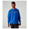 Champion Men's Reverse Weave Script Logo Crewneck Sweatshirt In Blue