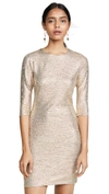 ALICE AND OLIVIA DELORA FITTED CREW NECK DRESS