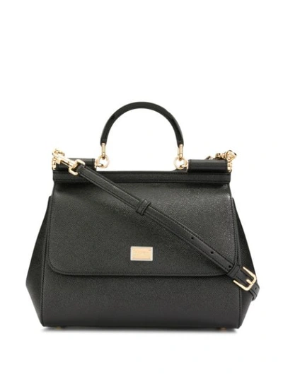 Dolce & Gabbana Top Handle Shoulder Bag In Black