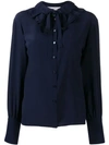 Chloé Pussy Bow Blouse In Blue