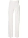 MAX MARA MAX MARA HIGH-WAISTED PLEATED TROUSERS - 白色