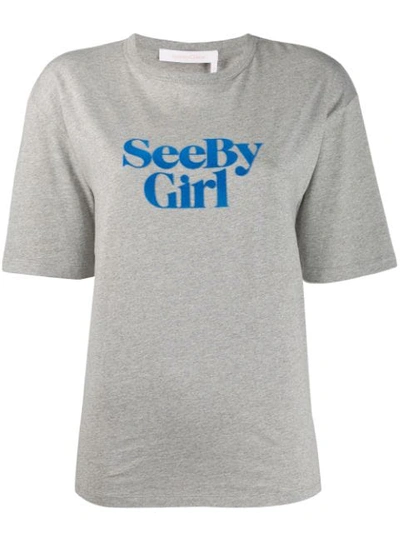 See By Chloé Seebygirl Print T-shirt - Grey