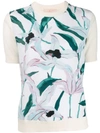 TORY BURCH FLORAL SHORT-SLEEVE TOP