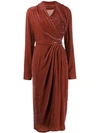 RICK OWENS VELVET WRAP DRESS