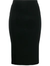 NORMA KAMALI MID-LENGTH FITTED TUBE-SKIRT