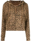 NILI LOTAN NILI LOTAN LEOPARD PRINT HOODIE - BROWN