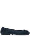 Tory Burch Minnie Travel Ballet Flats In Blue