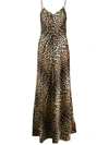 GANNI LEOPARD PRINT MAXI DRESS