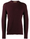 Nuur Fine Knit Sweatshirt In Red