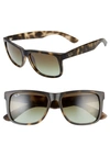 RAY BAN 'JUSTIN CLASSIC' 54MM SUNGLASSES - MATTE GREY HAVANA,RB416555-YM