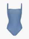 Matteau Maillot Square-neck Swimsuit In Blue
