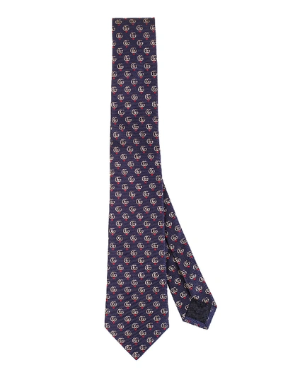 Gucci Silk Tie In Blu