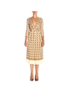 ELISABETTA FRANCHI CELYN B. ELISABETTA FRANCHI DRESS ELISABETTA FRANCHI LONGUETTE DRESS WITH LONG SLEEVES IN PATTERNED JERSEY,10989716