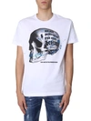 DSQUARED2 T-SHIRT WITH SKULL PRINT,163700