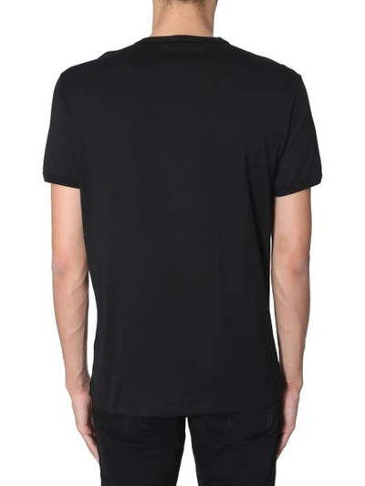 Dolce & Gabbana Patched Arms T-shirt In Black