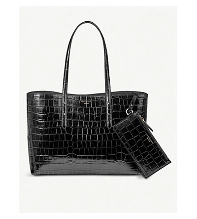 Aspinal Of London Regent Crocodile-embossed Leather Tote