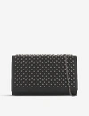 CHRISTIAN LOUBOUTIN BLACK/GUN METAL PALOMA LEATHER CLUTCH BAG,684-10145-3175013B078