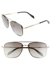 ALEXANDER MCQUEEN 62MM OVERSIZE NAVIGATOR SUNGLASSES,AM0184SK001M