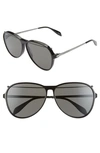 ALEXANDER MCQUEEN 61MM GRADIENT AVIATOR SUNGLASSES,AM0193S001M