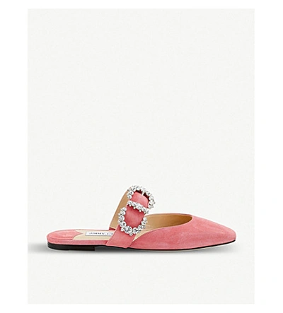 Jimmy Choo Gee Suede Flats In Candyfloss
