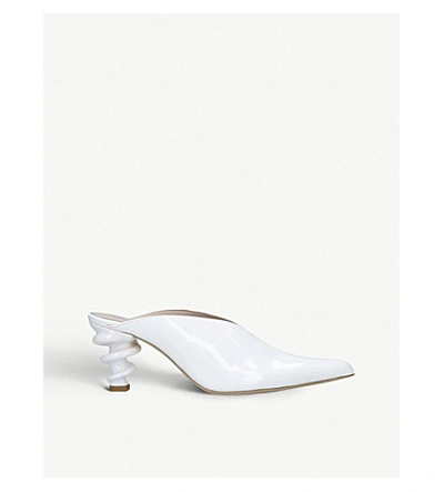 Kalda Simone 85 Strappy Leather Mules In White