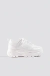 NA-KD Embossed Chunky Platform Trainers White