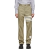 Thom Browne Seamed 4-bar Stripe Unconstructed Chino Trouser In Cotton Twill In Neutrals