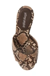 Jeffrey Campbell Pg13 Slide Sandal In Beige Snake Print