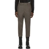 RICK OWENS RICK OWENS GREY CROPPED ASTAIRES TROUSERS