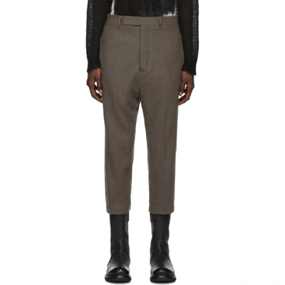 Rick Owens Cropped Trousers In 34 Dust