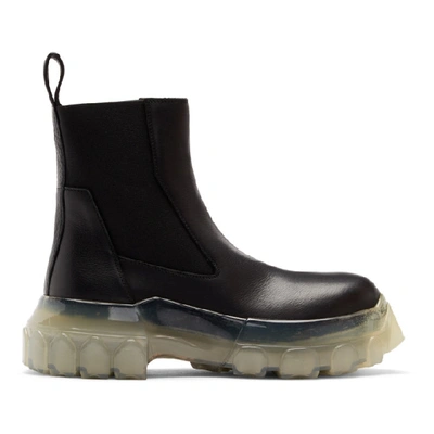Rick Owens Beatle Bozo Chunky-sole Leather Chelsea Boots In Black