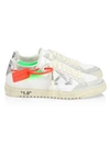 OFF-WHITE 2.0 Neon Accent Leather Low-Top Sneakers