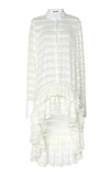 ANAIS JOURDEN CONFETTI RUFFLED WHITE TULLE SHIRTDRESS,764068