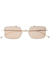 THOM BROWNE Square Aviator Sunglasses,TBS909-49-02