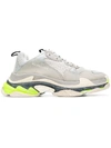 BALENCIAGA Grey Triple S lace-up sneakers GREY,541621 W09O1