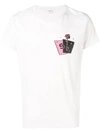 SAINT LAURENT Gun Rose grahic T-shirt WHITE,553379 YBCM2