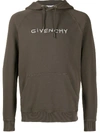 GIVENCHY charcoal logo hoodie,BMJ02630AF