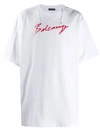 BALENCIAGA oversize logo print T-shirt,583214 TFV63